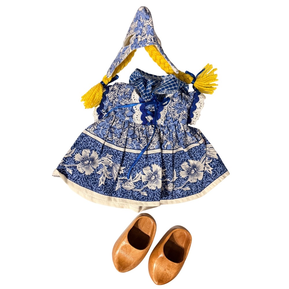 Muffy Vanderbear Dutch Treat Outfit Dress Hat Wooden Clogs N. American Bear Co